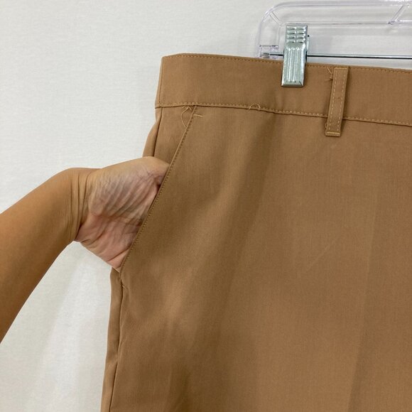 Torrid Studio size 20 Tan Camel Stretch Straight Leg Pants Office Career - Picture 4 of 9